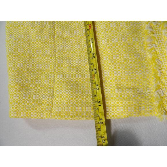Albert Nippon Sz 18 Jacket Tweed Trench Coat Yellow Lemon Creme Long NWT - Picture 11 of 16
